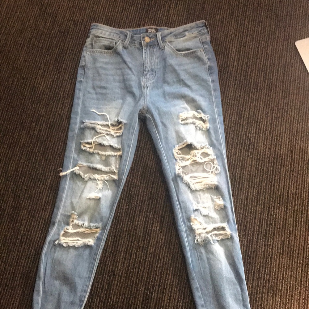 distressed jeans